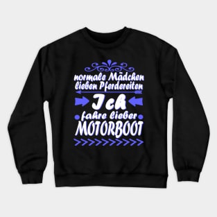 Hobby Motorboot Frauen Meer Speed Boot Crewneck Sweatshirt